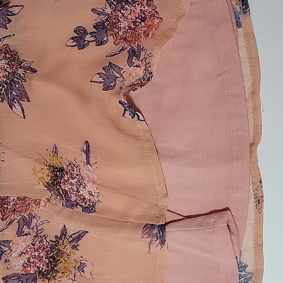 Xhilaration Bell long Sleeve  Mini Floral Dress/  XS. - Picture 7 of 9